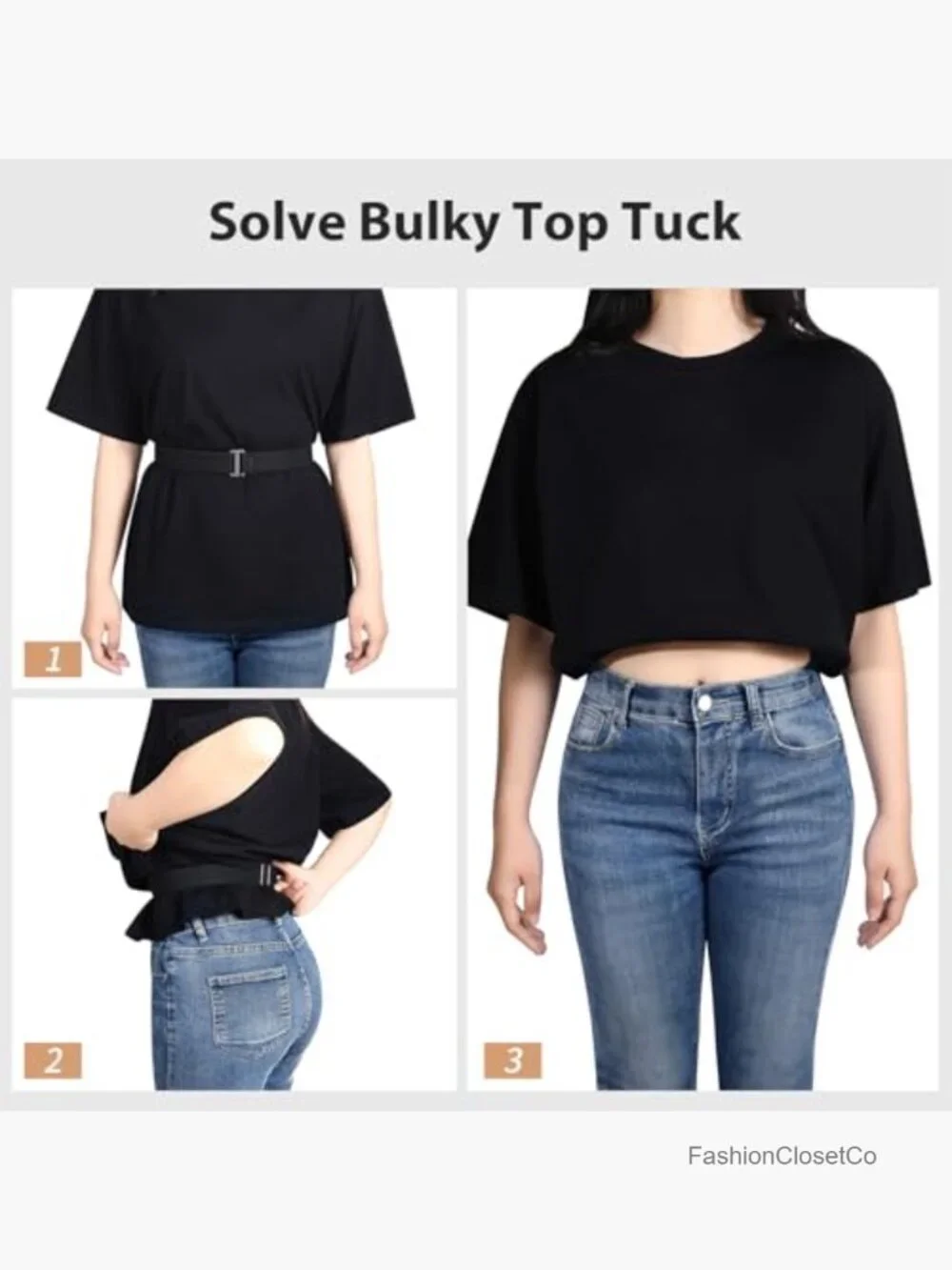 Women No Show Stretch Belt Elastic Flat Buckle for Jeans Pants Dresses